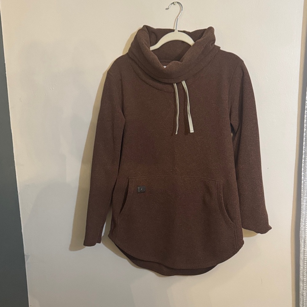 Cozy Brown Women's Cowl Neck Top